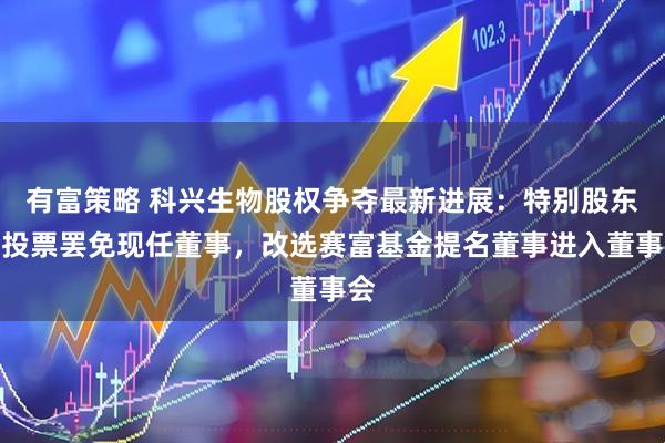 有富策略 科兴生物股权争夺最新进展：特别股东会投票罢免现任董事，改选赛富基金提名董事进入董事会