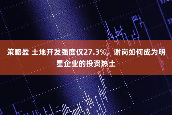 策略盈 土地开发强度仅27.3%，谢岗如何成为明星企业的投资热土