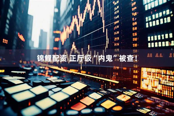 锦鲤配资 正厅级“内鬼”被查！